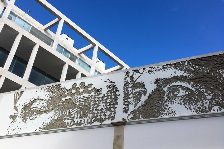 Eyes street art on a wall in Lisbon